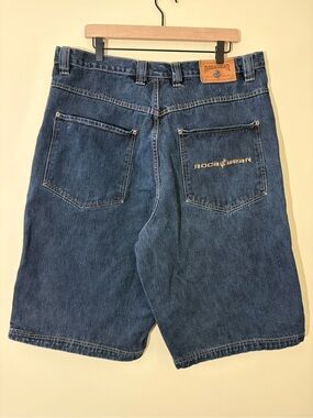 Y2K Rocawear Embroidered Wide Leg Skater Jean Shorts